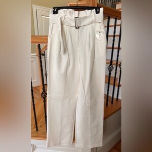 Vince Camuto Wide-Leg Cream Trousers